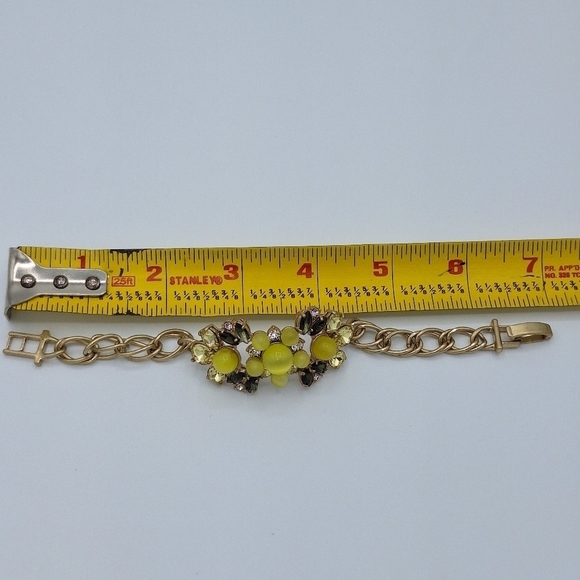 Banana Republic Gold Tone Jeweled Link Bracelet - Picture 11 of 15